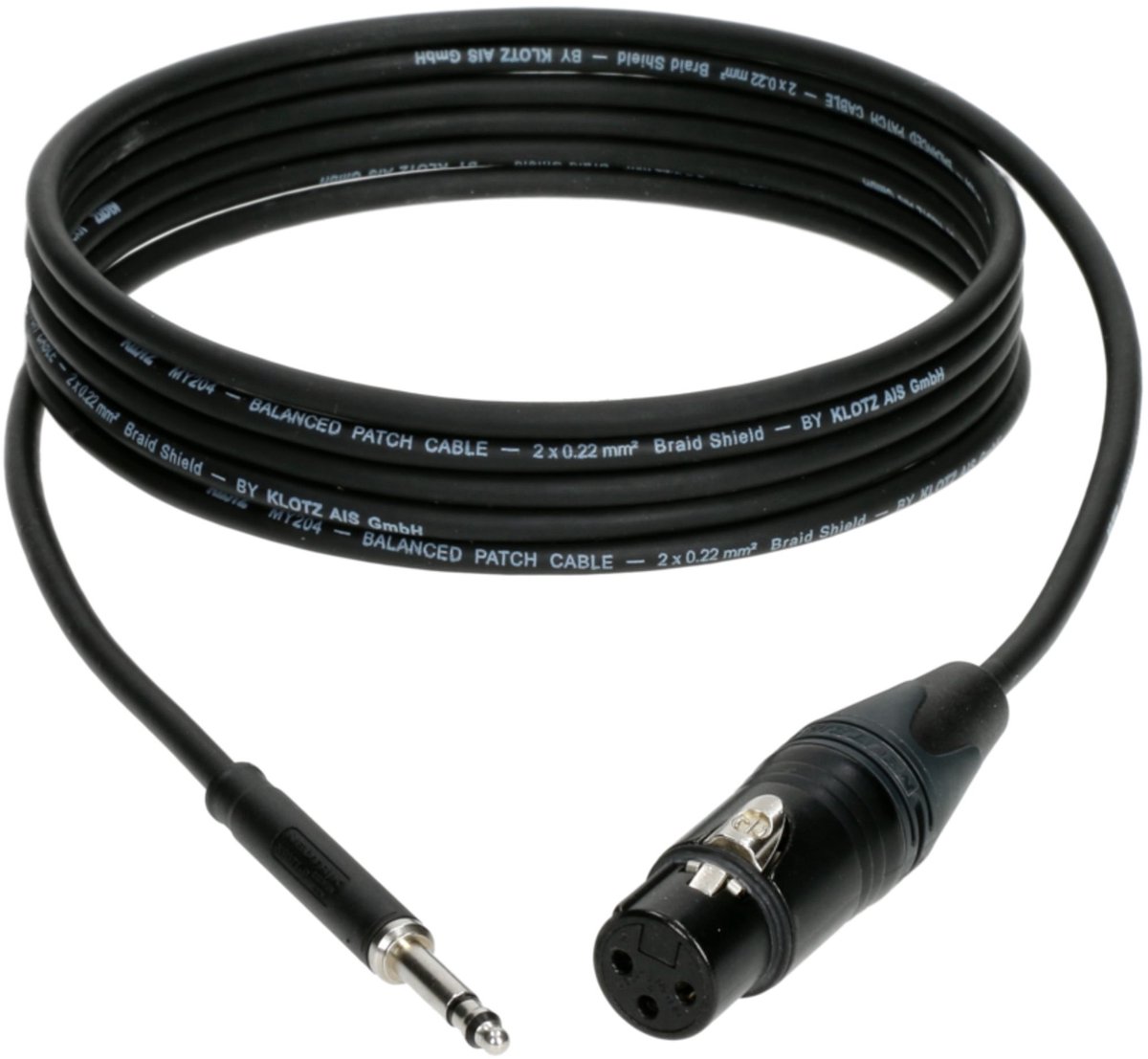Klotz M4TF1-0200 Patchkabel TT naar XLR female 2m