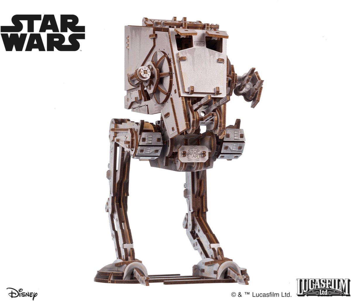 UGEARS 3D Modelbouw - At-St Walker - Star Wars - Mechanisch Bouwpakket Hout - Educatief Speelgoed — afbeelding 21