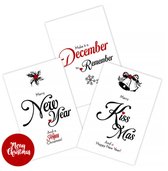 12 stuks - Nieuwjaarskaarten - kerstkaarten met enveloppen - Nieuwjaarskaarten - Kerstkaart met envelop - Christmas - kerst - Wenskaarten - Kerstkaarten - kerstkaart met envelop