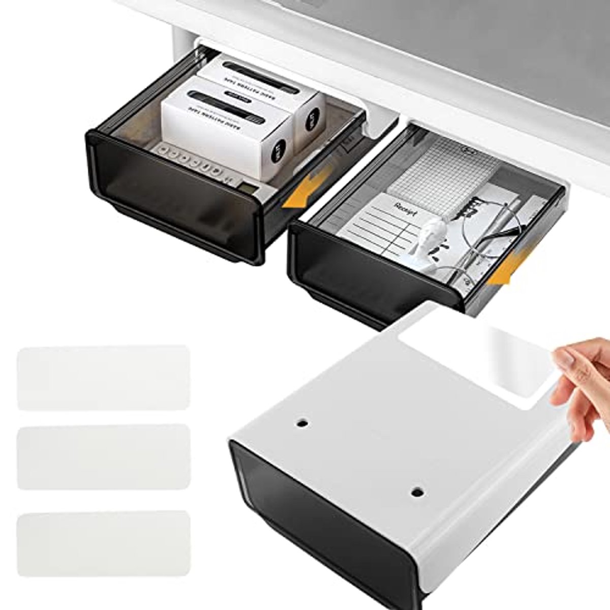 Zelfklevende verborgen auto-organizer voor kantoor en thuis, 20 x 17 x 7 cm