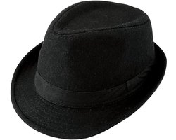 Hoed - Jazzhoed - Bolhoed - Effen kleur - Unisex - Fedora - Casual - Zwart