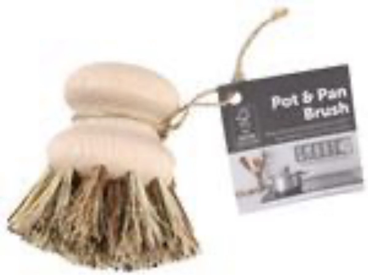 Afwasborstel pan en afwas schrobber handmodel Nature