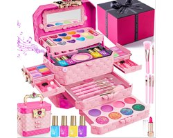 Suntac Kinder Make-up Set met Muziek - Luxe Koffer Meisjes - Wasbaar & Veilig - Hét Cadeau voor Verjaardag & Feestdagen