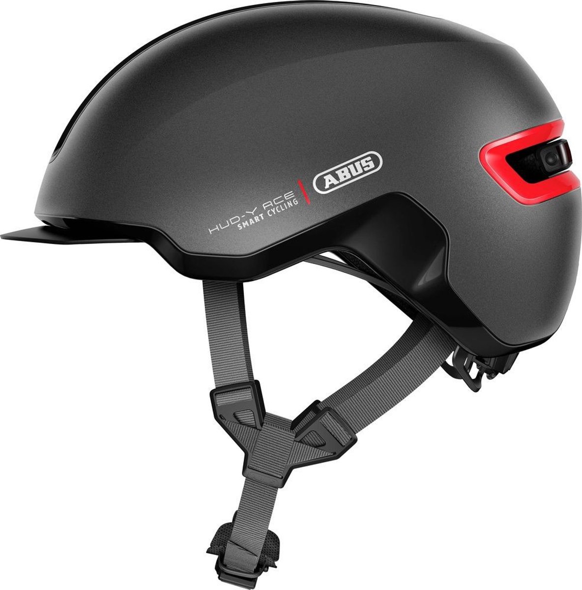Fietshelm ABUS HUD-Y titan S - 51-55 cm - grijs - Geschikt voor gebruik op elektrische fietsen - stadsfietsen - 280 g