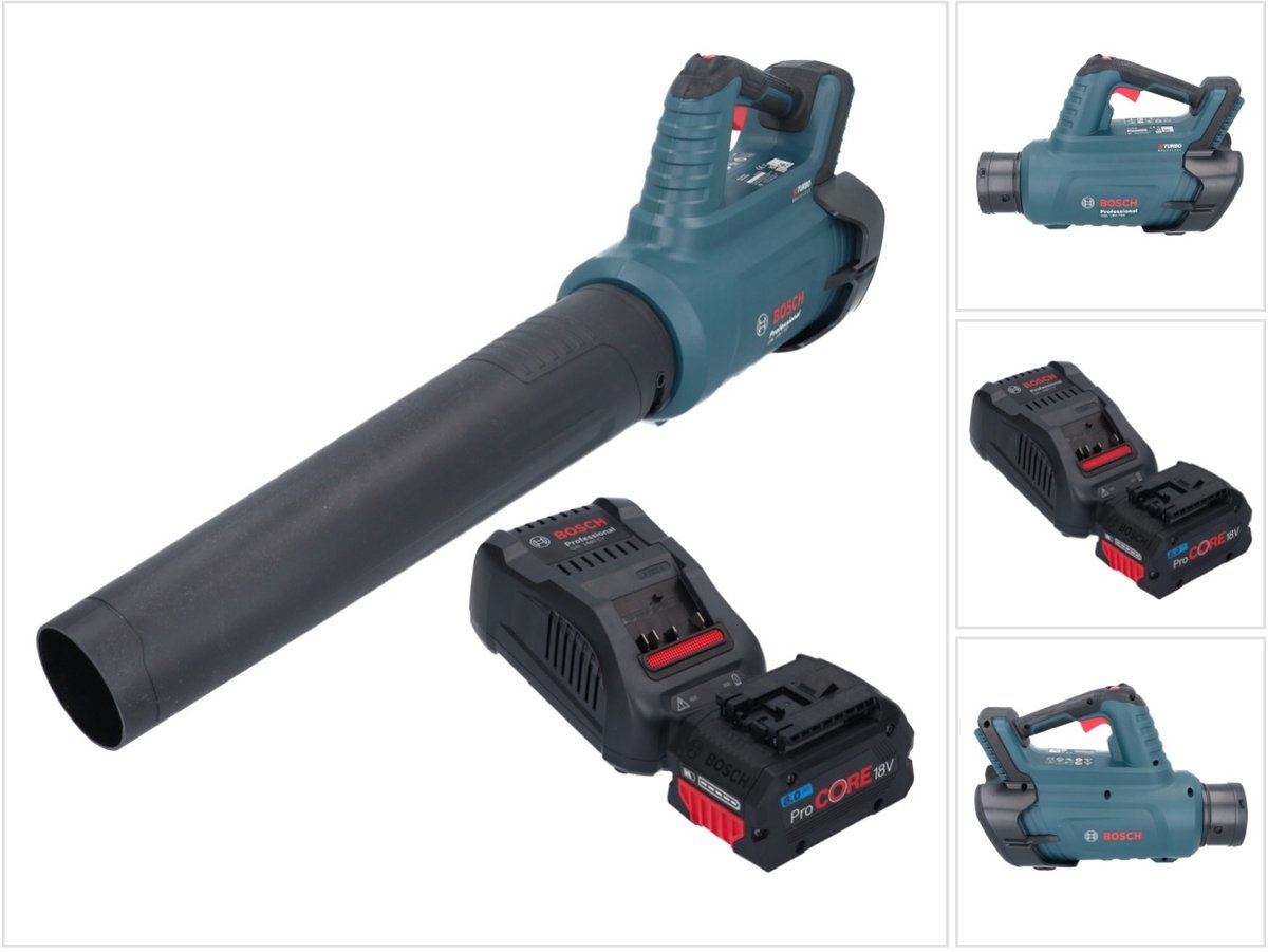 Bosch GBL 18V-750 Professionele accubladblazer 18 V BITURBO Brushless + 1x ProCORE accu 8.0 Ah + lader