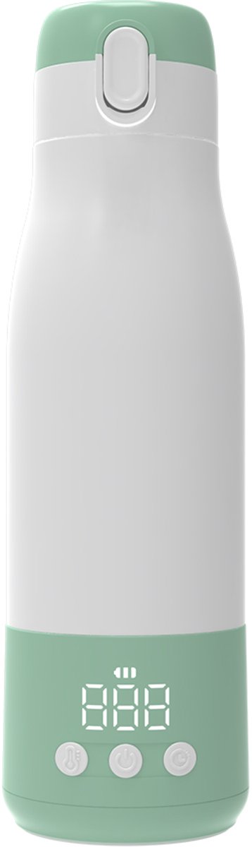 Draagbare Flessenwarmer - USB Oplaadbaar & Snel Opwarmen - Ideaal voor Onderweg & Reizen - Groen van Merkloos — afbeelding 3