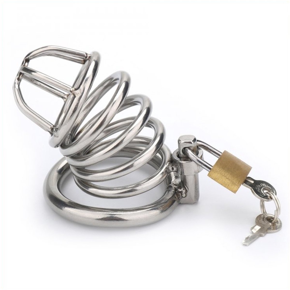 Birdy metalen kuisheidskooi 8 x 3,5 cm - Cockring Maat 40 MM - Metalen Penis Kooi - Metalen Chastity