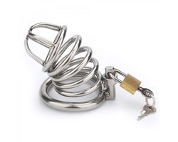 Birdy metalen kuisheidskooi 8 x 3,5 cm - Cockring Maat 40 MM - Metalen Penis Kooi - Metalen Chastity