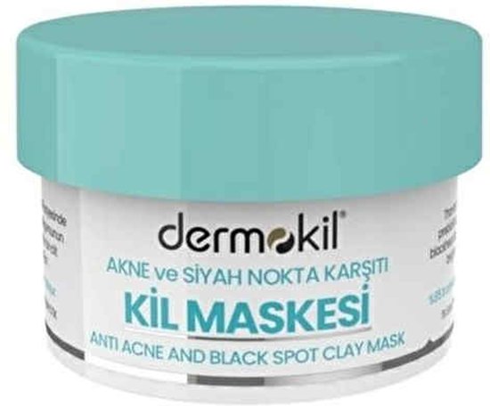 Dermokil Anti-Acne & Black Spot Clay Mask - 1% Salicylic Acid + Prebiotic - Dermokil Kleimasker tegen Anti-Acne en Mee-eter + Poriënverstrakking + Zwarte vlekken - Alle huidtypen - 50 ml