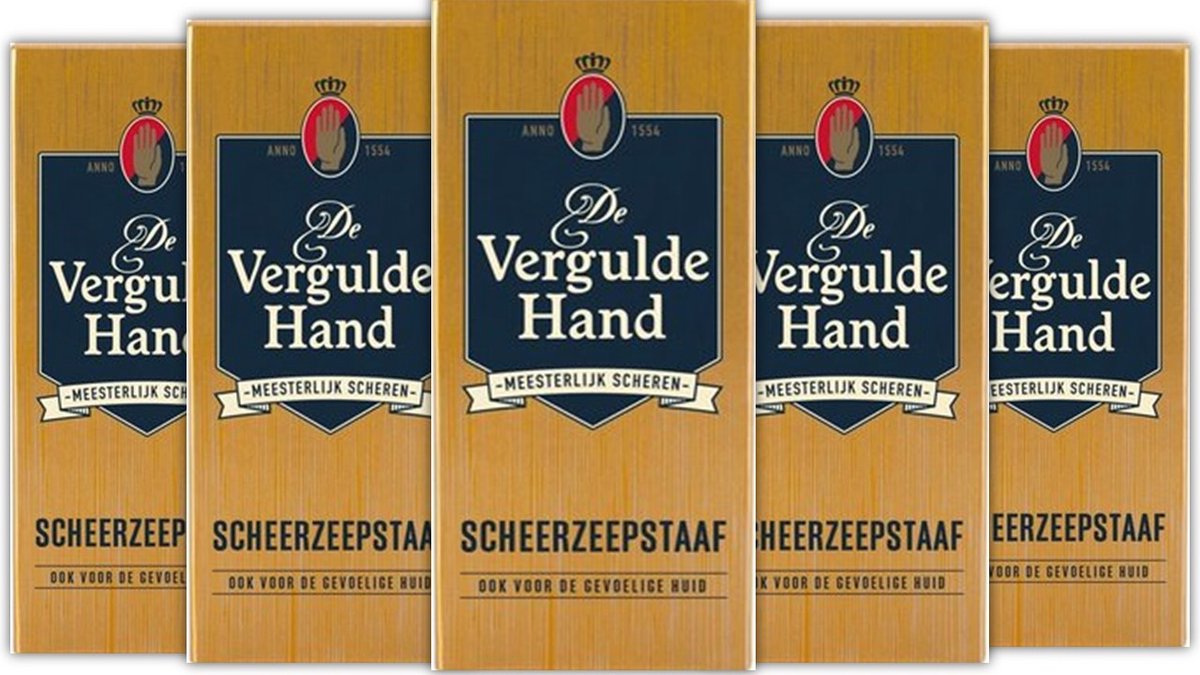 De Vergulde Hand Scheerzeep Staaf 5 x 75 Gram