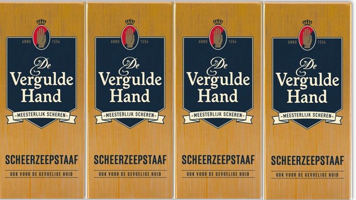 De Vergulde Hand Scheerzeep Staaf 4 x 75 Gram