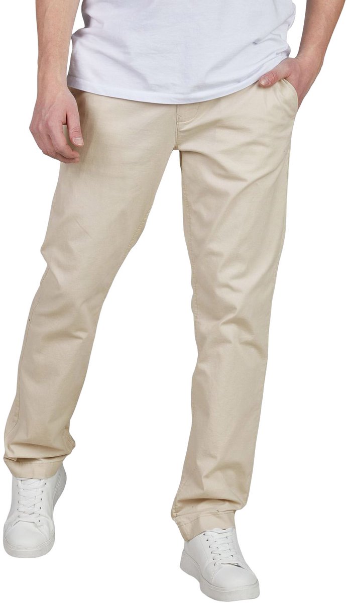 Tom Tailor Heren Chino Broek TT Chino SMU regular/straight Beige Volwassenen Chino broek / Stofbroek