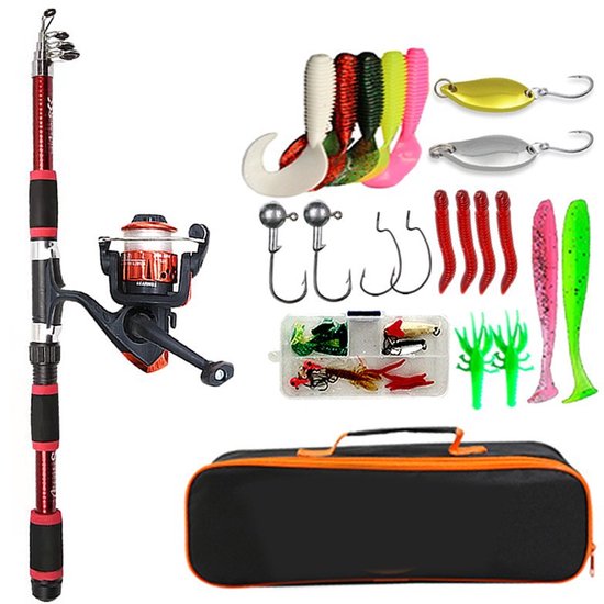 Lucky John Vanrex Jig Reishengel 4-delig 2,44 m. (5-21 gr.) - Roofvis XL
