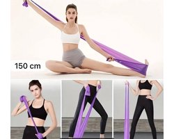 Akyol - Weerstand Band - yoga band- yoga - Lengte 1,5 meter - Sporten - Thuis sporten - paars - Resistance band - Exercise at home