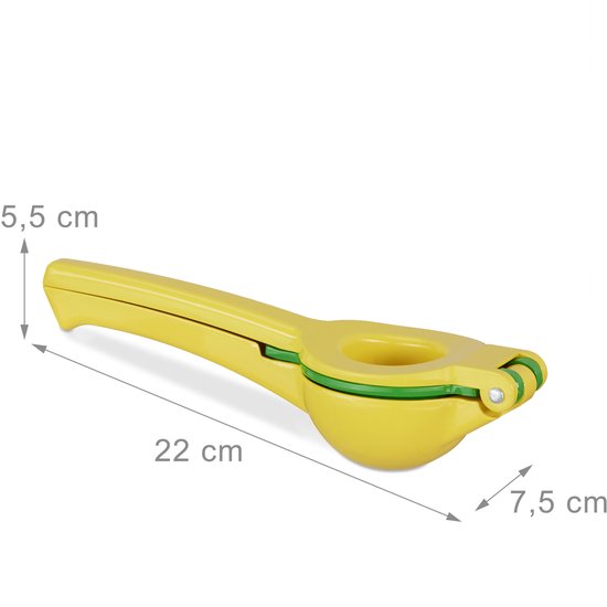 10 x handmatige citruspers - stabiele pers voor citroenen en limoenen - geel — afbeelding 4