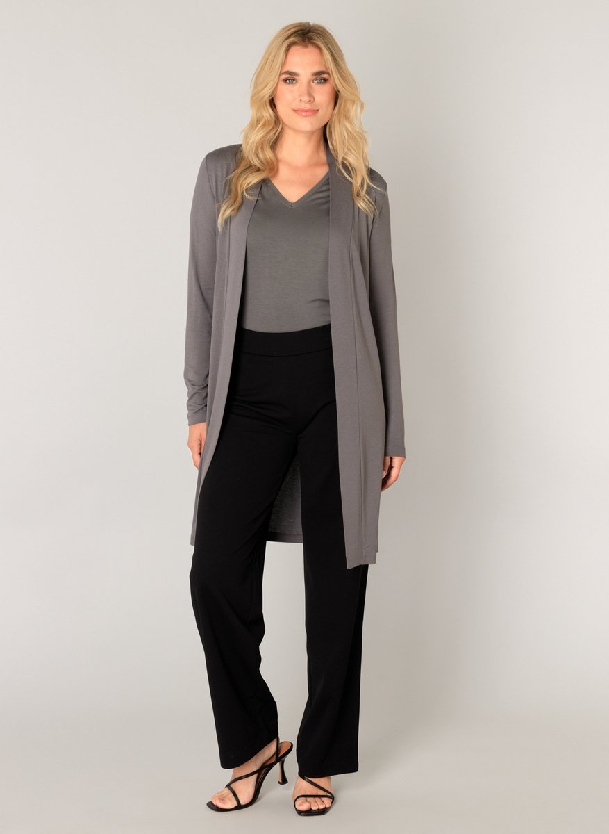 BASE LEVEL Yayla Long Vest - Dark Grey - maat 38