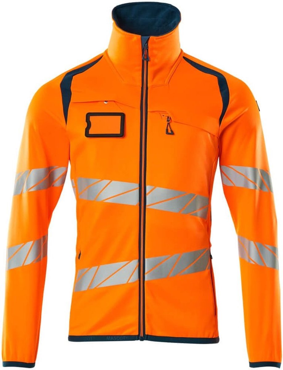 Mascot Accelerate Safe Fleecetrui met rits 19103-315 - hi-vis oranje/donkerpetrol - 3XL