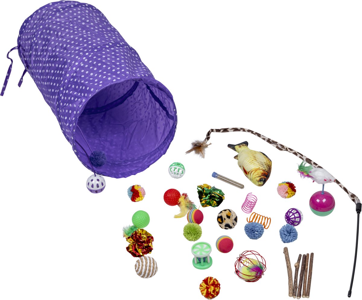 Nuvona kattenspeelgoed - XL Kattenspeeltjes set - 30 stuks