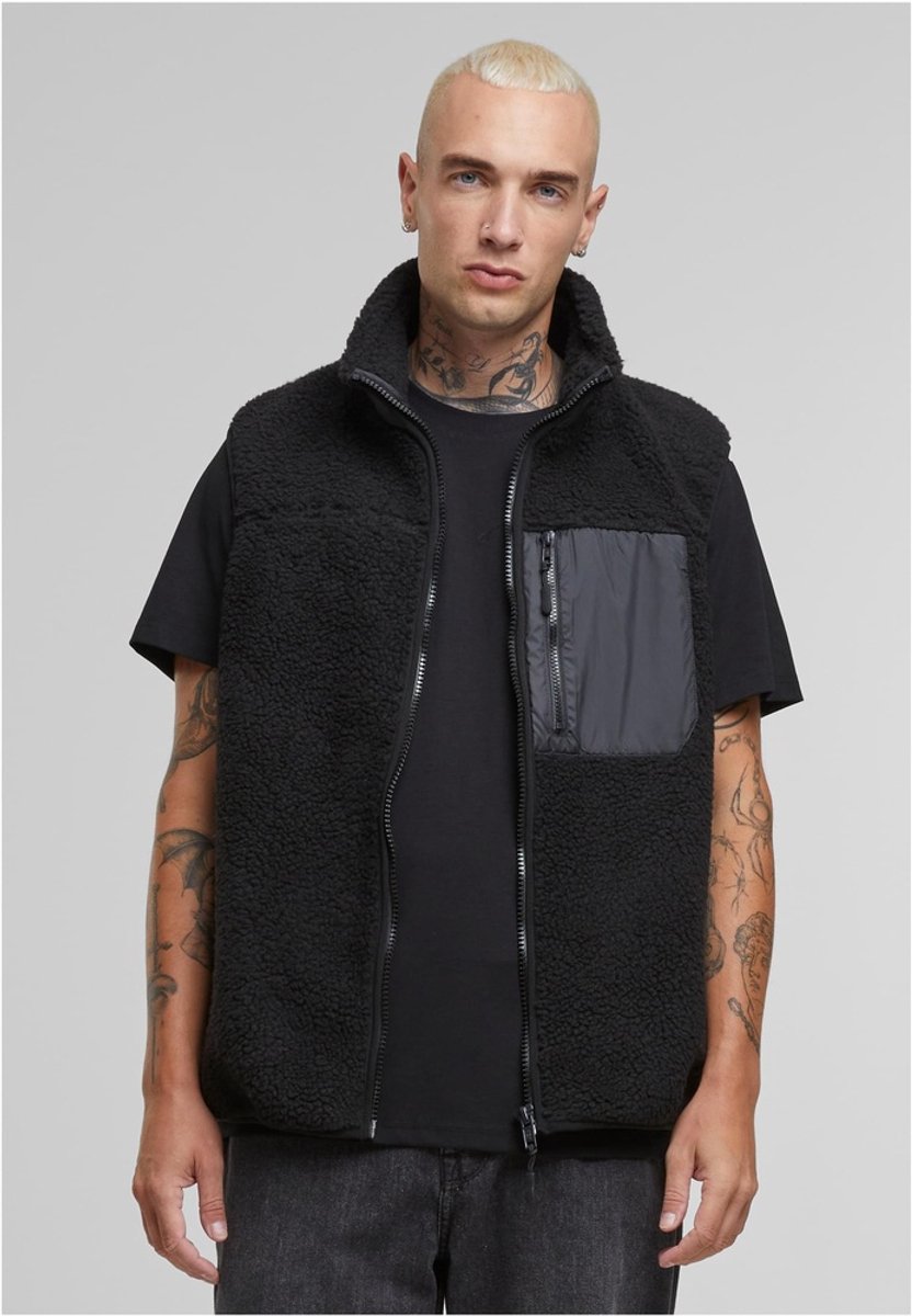 Urban Classics Sherpa Mouwloos jacket XL Zwart