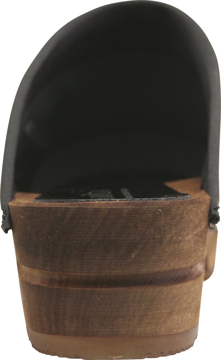 Sanita Damen Offener Clog Wood-Classic Patent Open Black-36