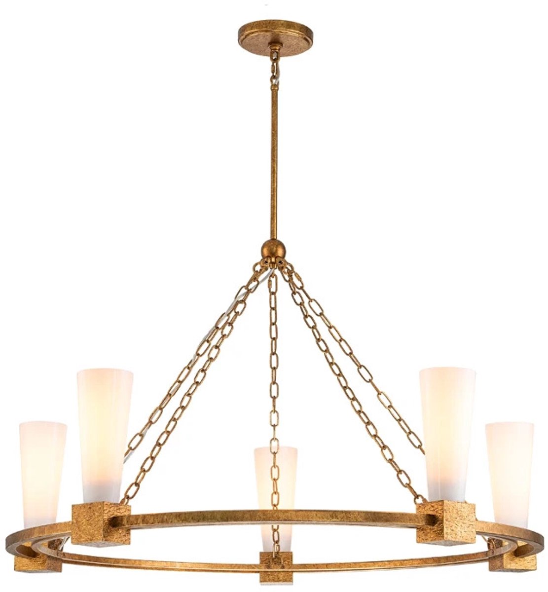 Elstead Lighting LED Kroonluchter | 5X E27 Max 40W | Distressed Gold