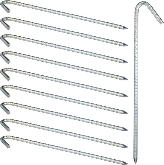 Relaxdays 20x XL tentharing - set - rondpen - staal - 39 cm - extreem stabiel verzinkt van Relaxdays — afbeelding 2