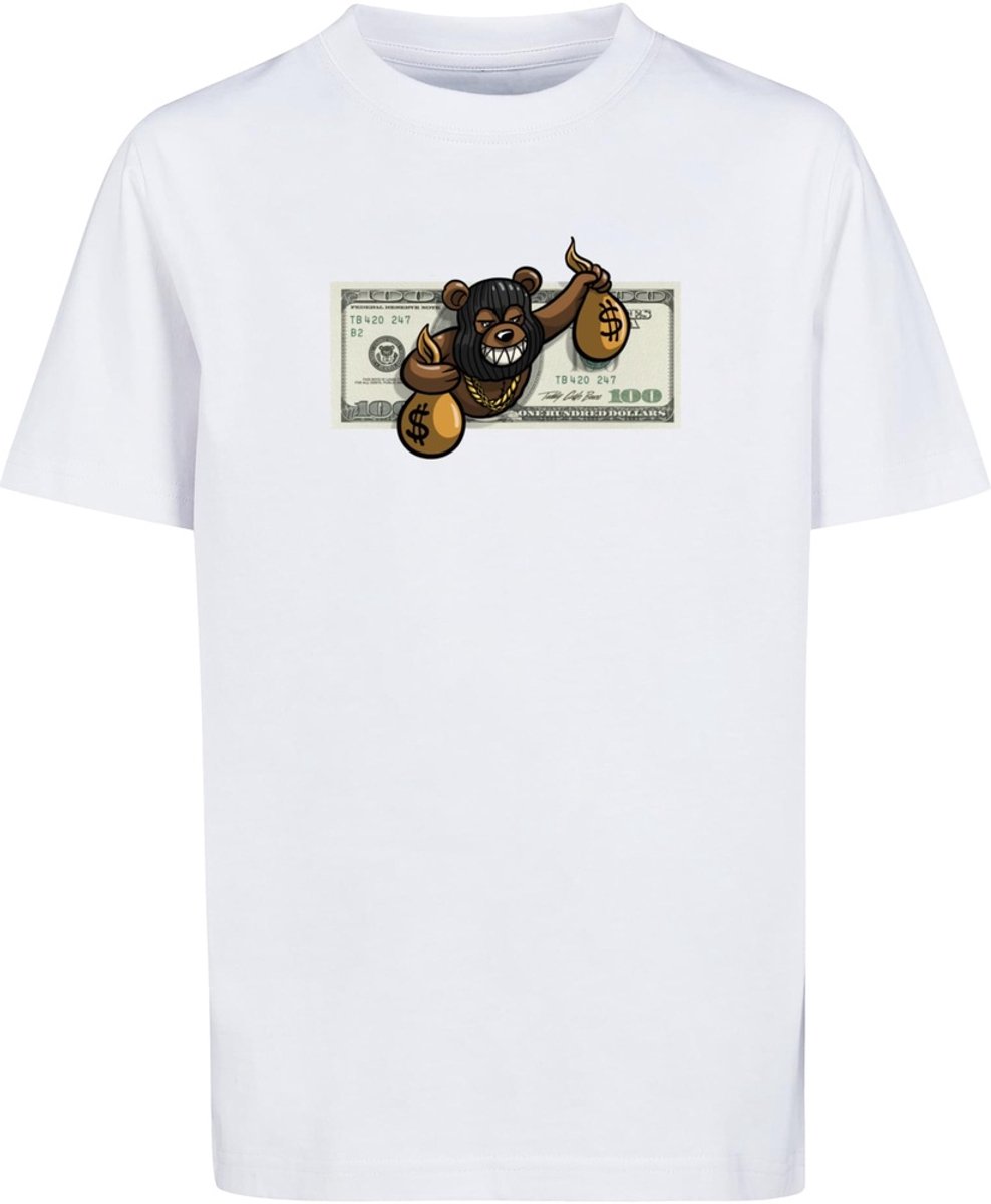 Mister Tee Money Bear Kinder T-shirt Kids 134/140 Wit