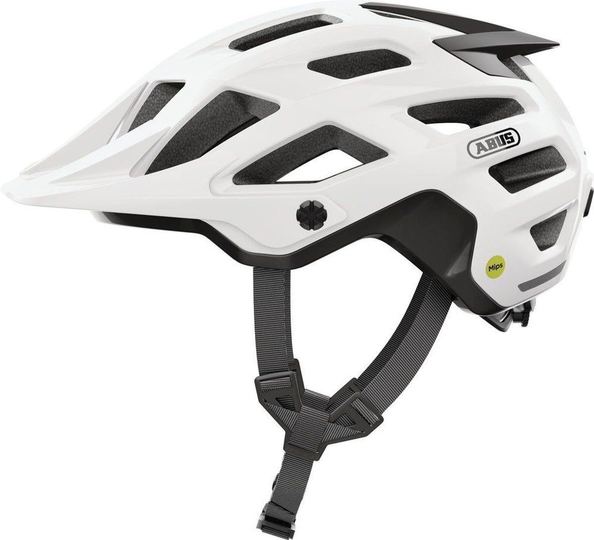 Fietshelm ABUS MOVENTOR 2.0 MIPS shiny white S - 51-55 cm - wit - Geschikt voor gebruik op mountainbikes - 335 g