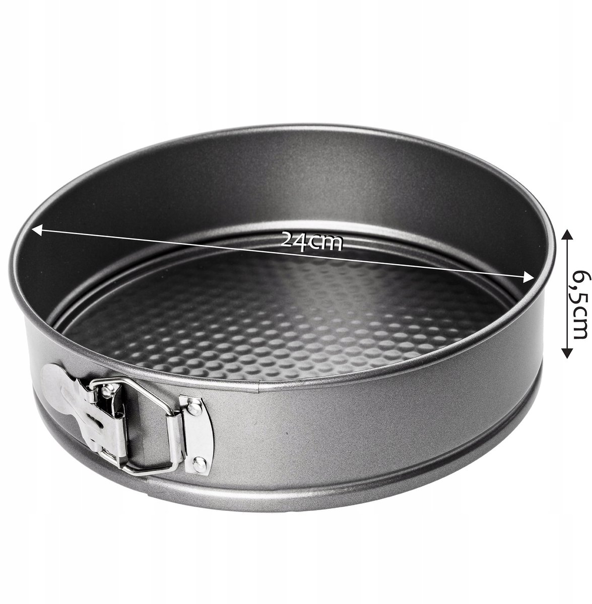 KADAX Springvorm, Stalen anti-aanbak vorm, ronde Bakvorm voor Taart, Cake, Bakplaat, Taartpan, Cake Bakvorm, Taartvorm met vlakke Bodem, stevig, zilverkleurig (Durchmesser: 24cm) – foto 4