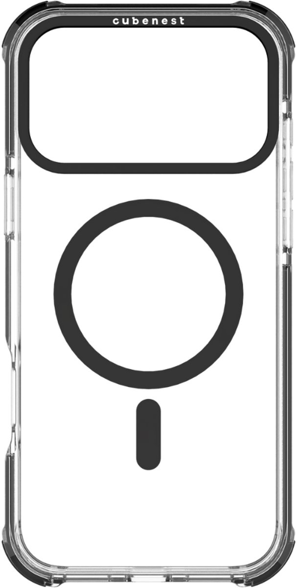 Cubenest iPhone 17 Pro Max hoesje MagPro Strong Guard - Magnetisch Hoesje - Schockproof hoesje - MagSafe-compatibel - Zwart