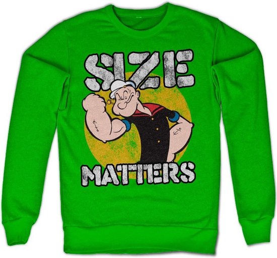 Popeye Sweater/trui -XXL- Size Matters Groen