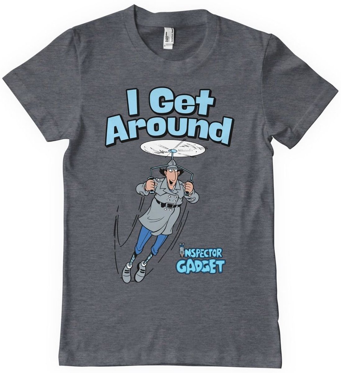 Inspector Gadget T-Shirt I Get Around T-Shirt CPLG-1-IG001-H60-4 DarkHeather-XXL
