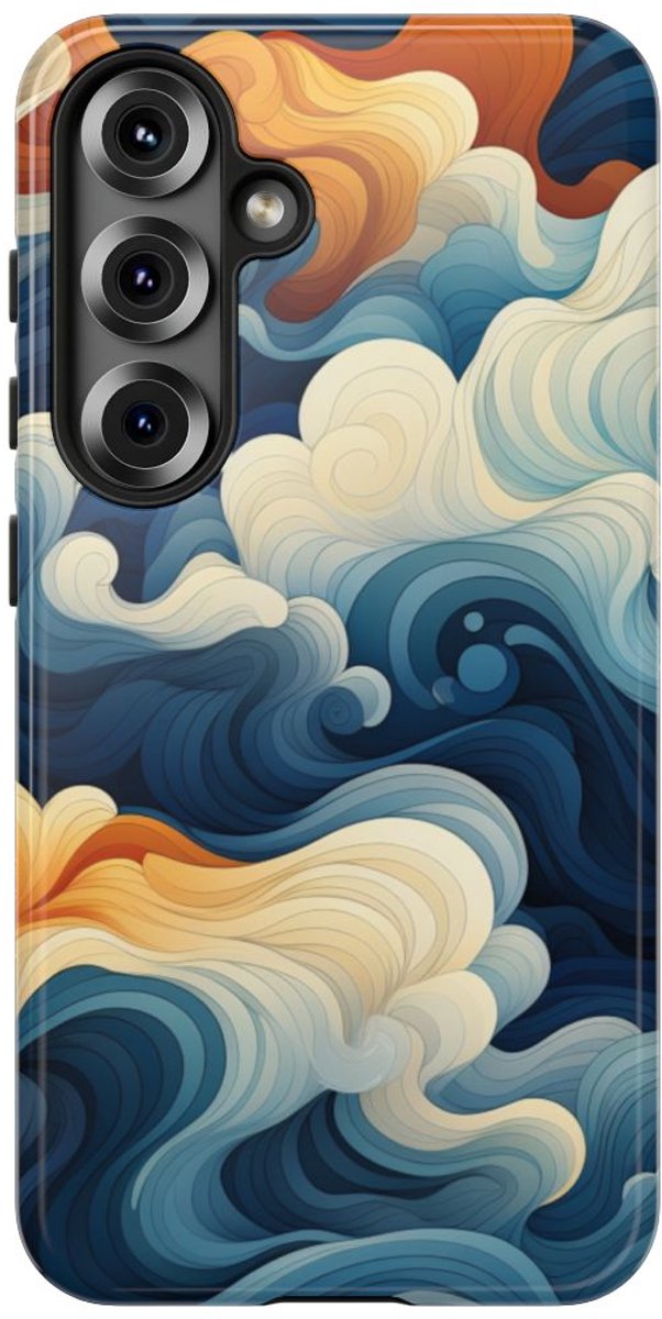 Abstracte Golvende Patronen – Telefoonhoesje Geschikt voor Samsung Galaxy S25