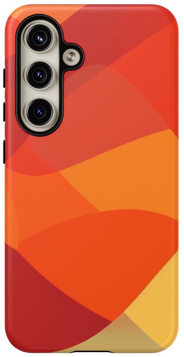 Warme Abstracte Overlappende Vormen – Telefoonhoesje Geschikt voor Samsung Galaxy S24