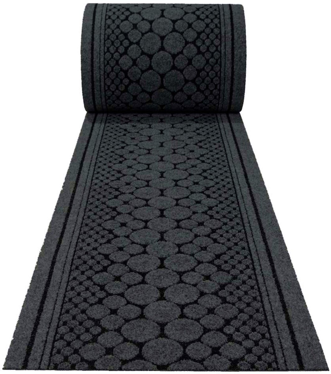 JYG tapijtloper Stone Antraciet 66 x 400cm (=4m) Keukenloper - Anti Slip - snijdbaar