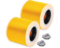 Filter Cartridge - Set Van 2 Stuks - Stofzuiger Filter Voor Kärcher - Voor WD3 Premium WD2 WD3 WD3P MV2 MV3 - Vervangfilter WD3 - 6.414-552.0/64145520