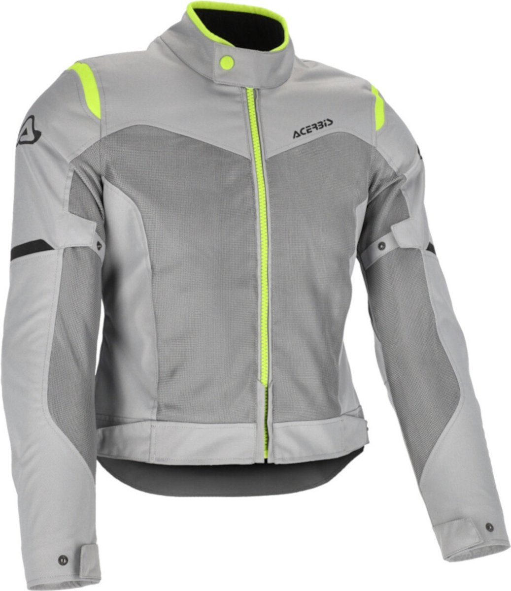 Acerbis Ramsey Vent 2.0 Mesh Dames Grijs Geel Textiele Motorjas - Jas