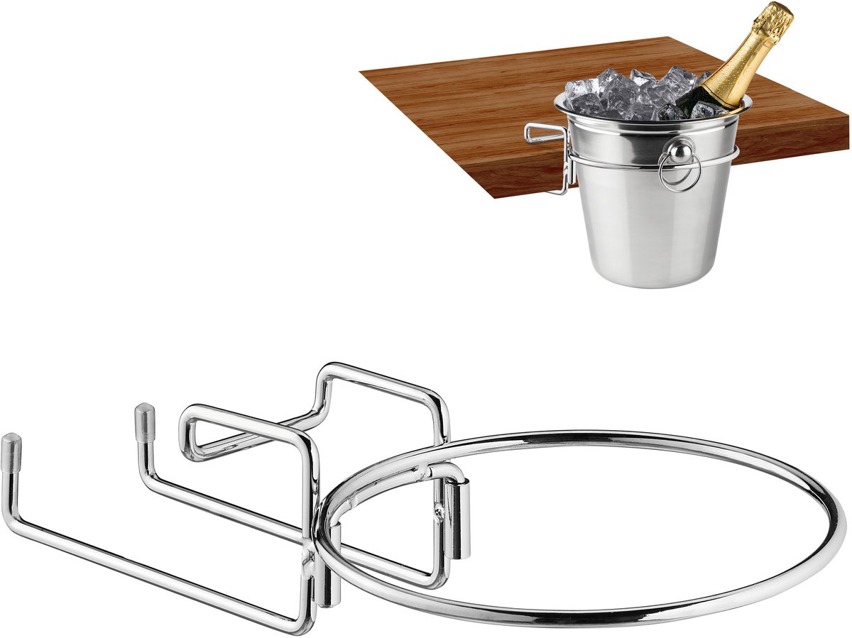 10 x wijnkoeler houder - ijsemmer tafelbeugel - metaal - champagnekoeler frame