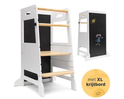 Eduvate Leertoren Leertoren Opvouwbaar - Learning Tower - Leertoren Keukenhulp - Montessori Leertoren - Kindertrap