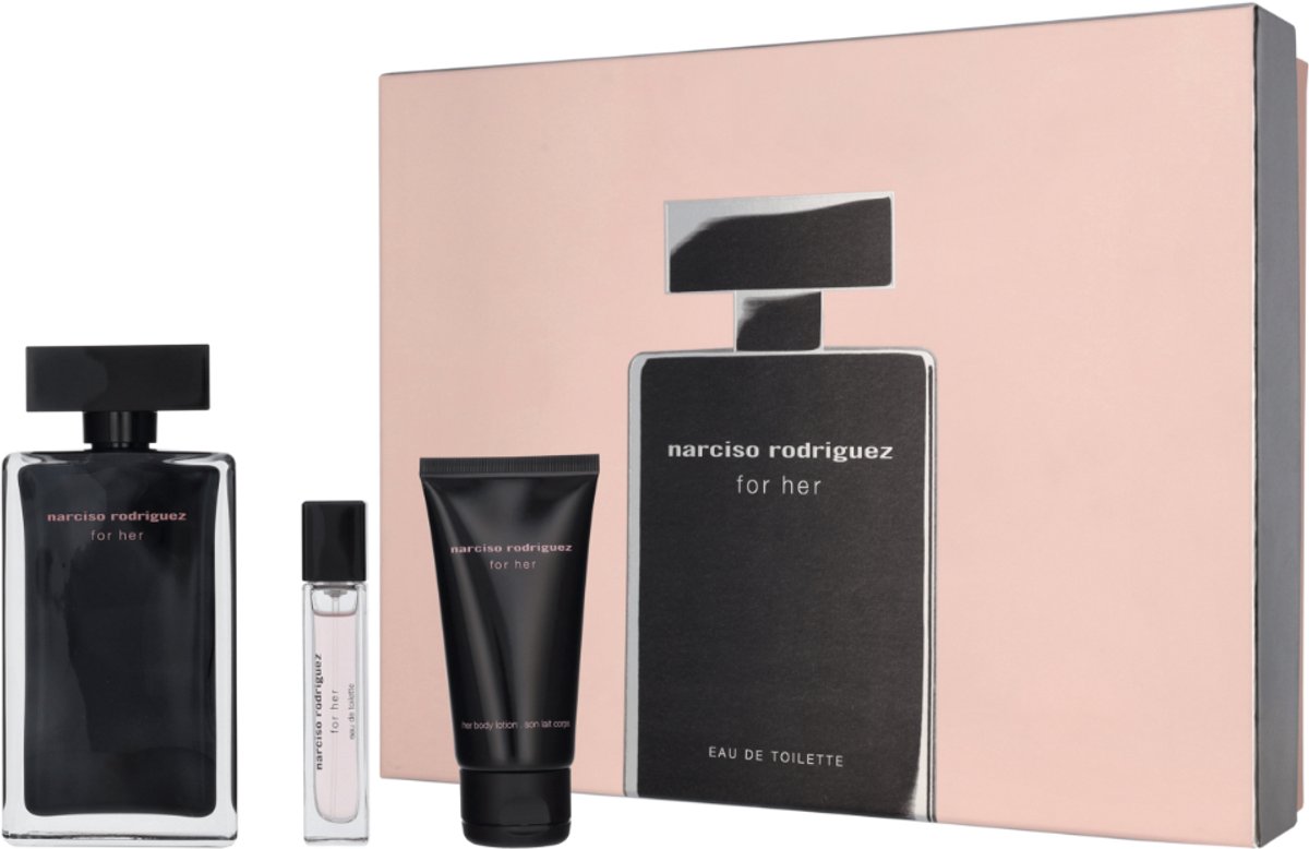 Narciso Rodriguez for Her eau de toilette 100 ml + 10 ml tasverstuiver geschenkset