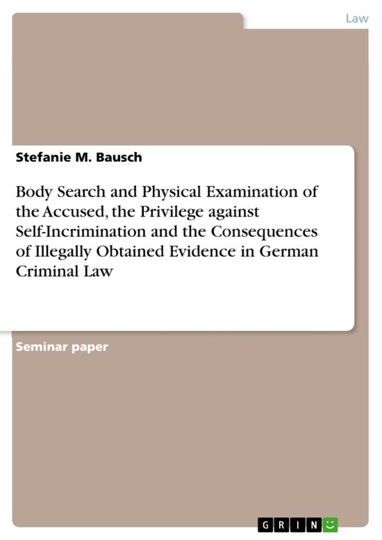 Body Search and Physical Examination of the Accused, the Pri ... - cover