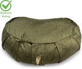 Coussin De Méditation Demi-lune - Rembourrage Sarrasin, Housse Coton, Symboles Chakras Brodés