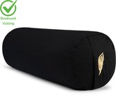 MindBaas - Bolster de Yoga - Zwart - 60 x 20 cm (longueur x diamètre)