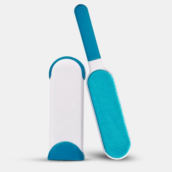 Multifunctionele Reinigingsborstel Voor Dierenharen - Dierenhaarverwijderingsgereedschap - Snel & Efficiënt + Zelfreinigend Ontwerp - 1 Stuk - Voor Kleding/Meubels/Auto Blauw