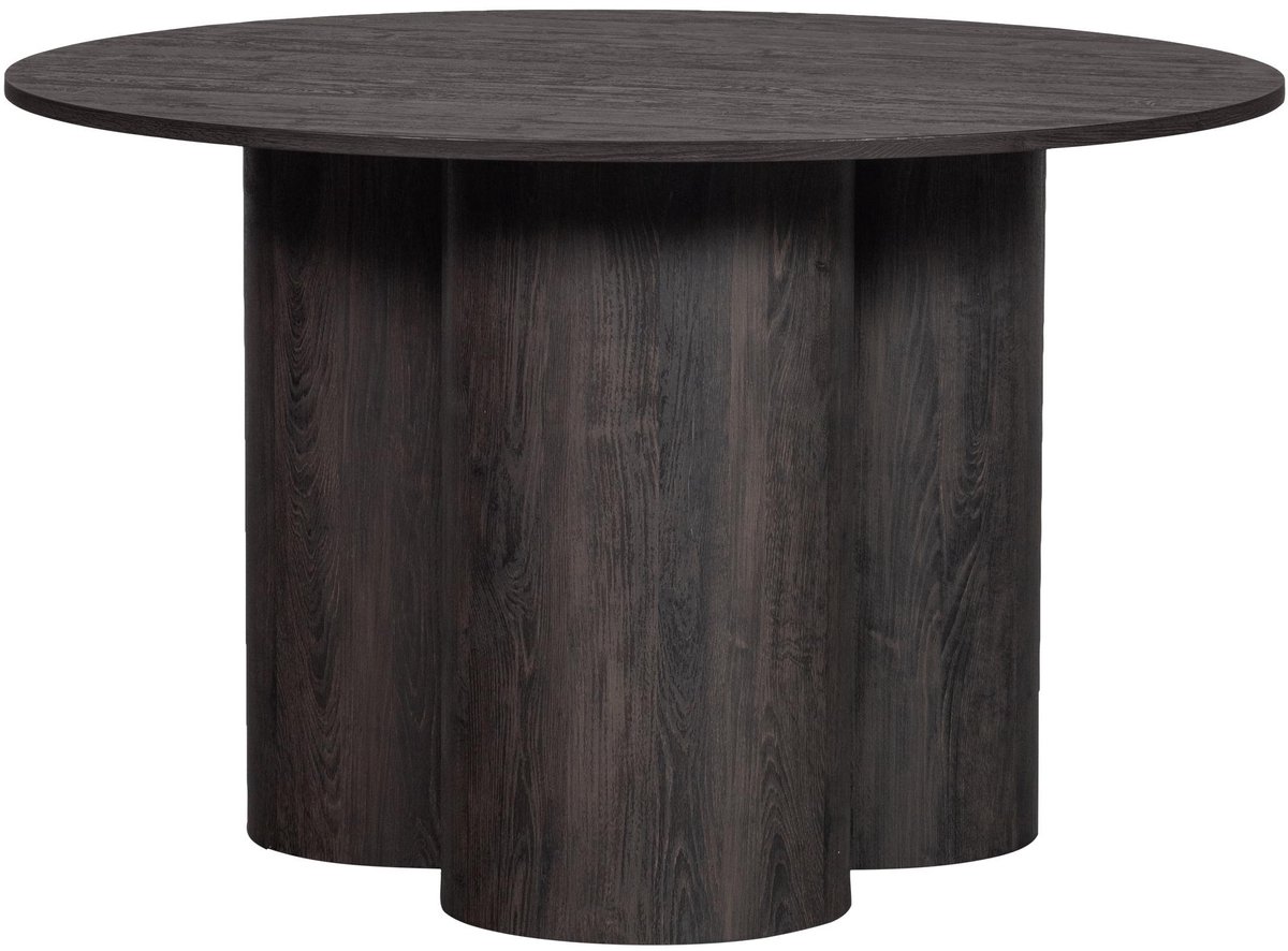 WOOOD Oona Eettafel - MDF - Donkerbruin - 75x140x140