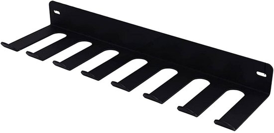 Organisateur mural Rack de musculation (7 trous, 43 x 13 x 5 cm), support de rangement robuste pour bandes de résistance et équipements d'entraînement.