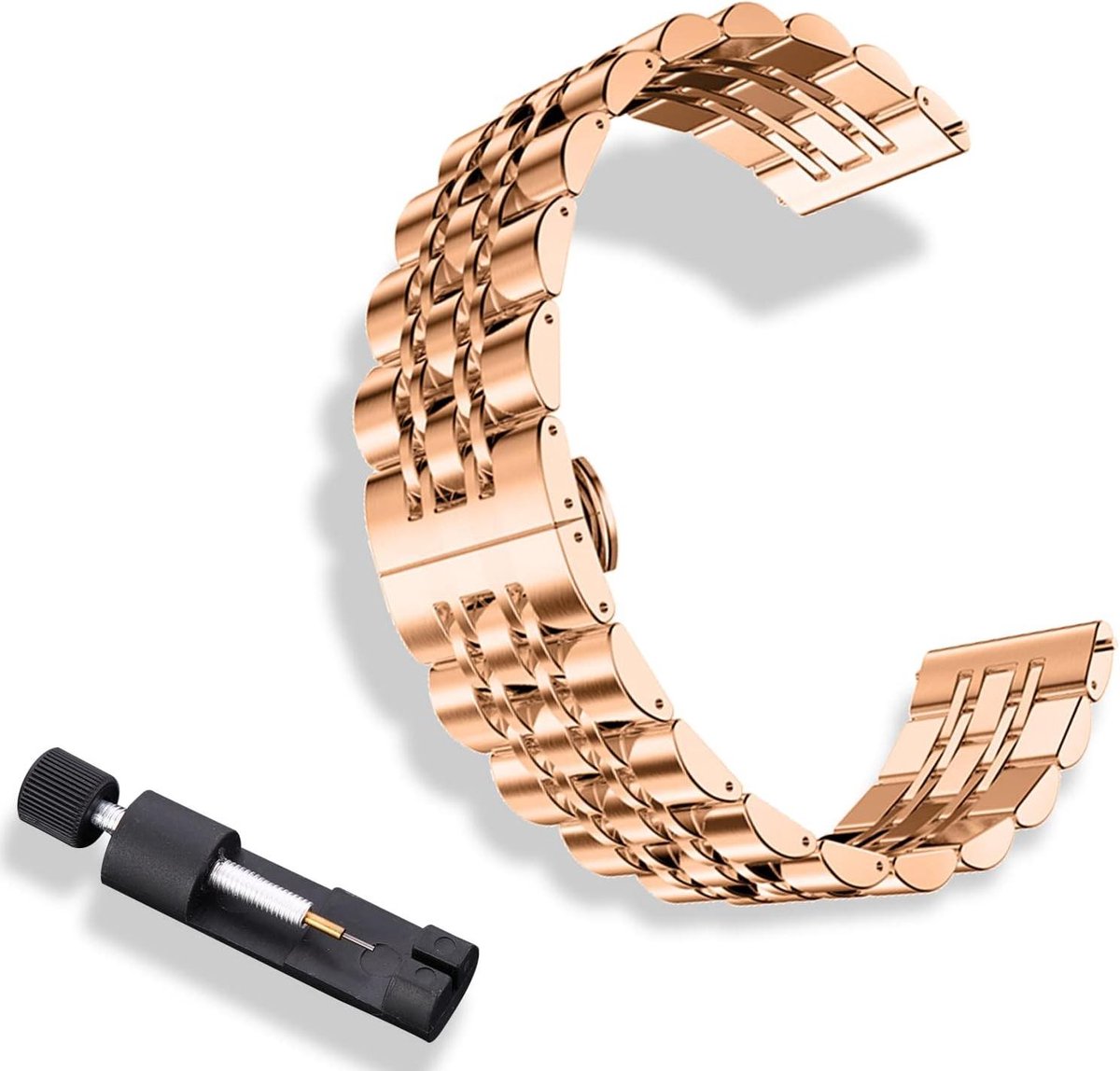 Allecto plus - Roestvrij stalen armband 20 mm breedte reservestuk roségoud