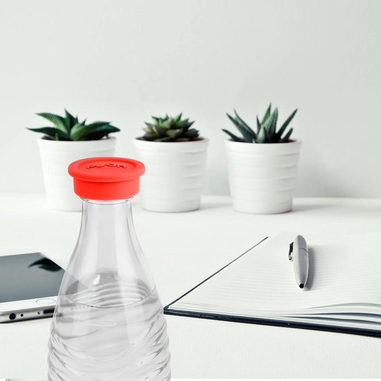 Allecto plus - Siliconen Afsluitdoppen voor Frisdrankflessen - Set van 4 - Herbruikbaar - Geschikt voor Sodastream Glazen Fles - Rood, Roze, Blauw, Wit - 76 characters — afbeelding 4