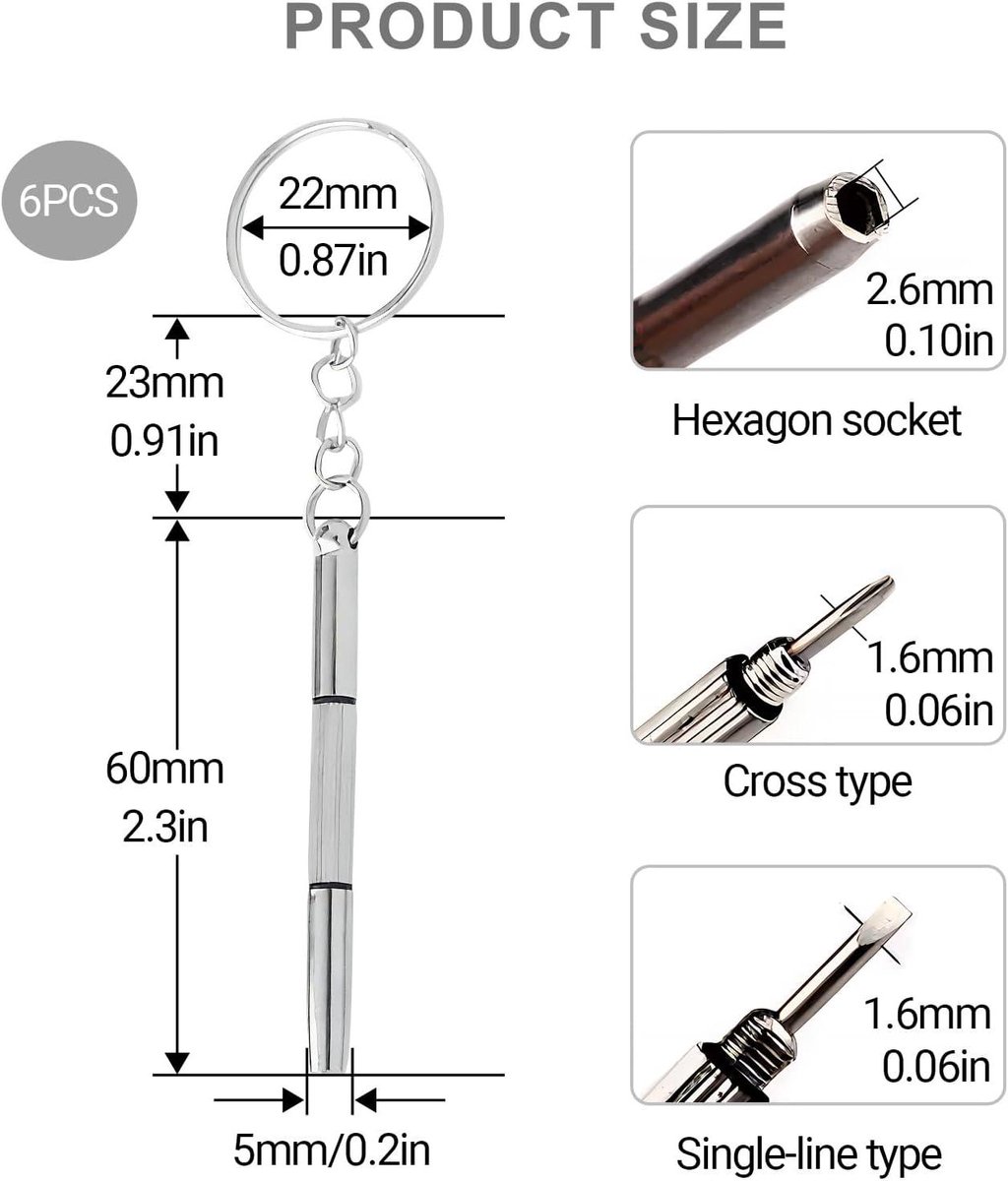Allecto plus - Mini-brilschroevendraaierset voor brillen, horloges en sieradenreparatie