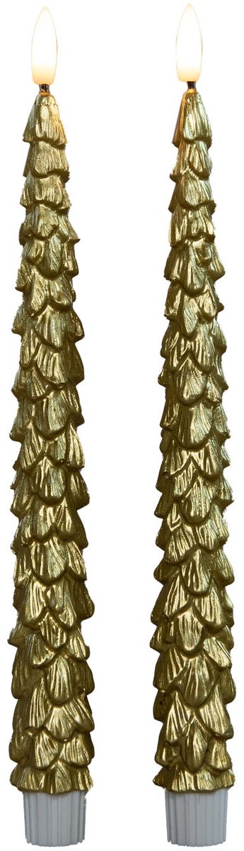 Annas collection - Dinerkaars kerstboom 27 cm goud